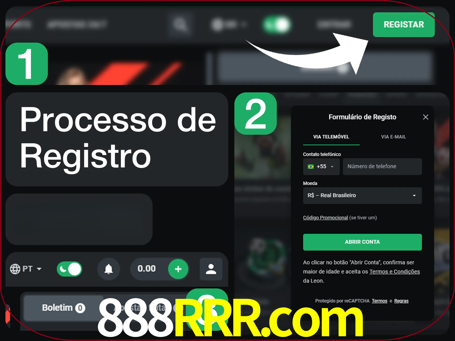 O processo de registro na LeonBet é simples.